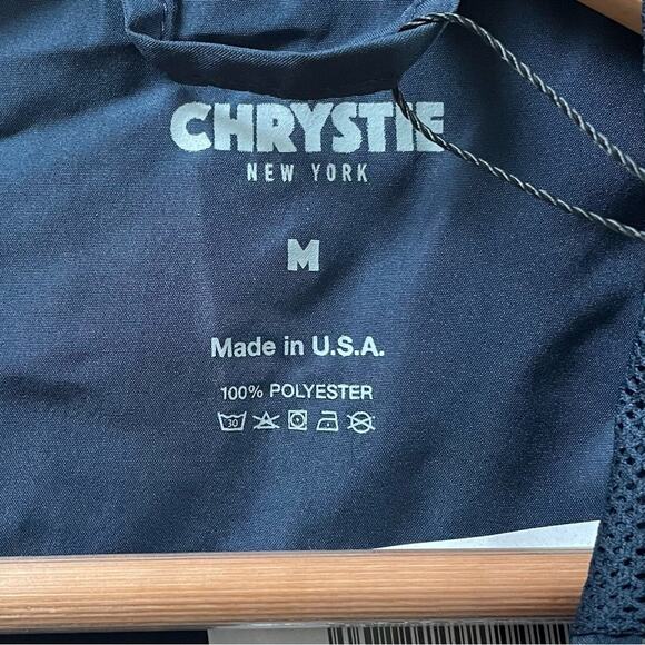 Chrystie NYC OG Logo Windbreaker Jacket in Navy Blue & Yellow Men's Medium $125 - Picture 9 of 10